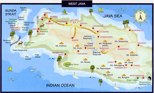 West Java map
