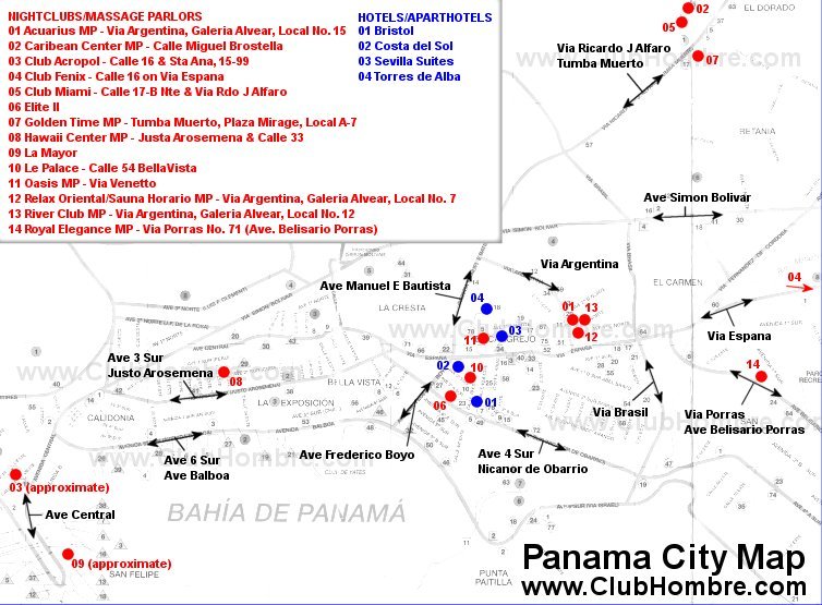 Panama City Map