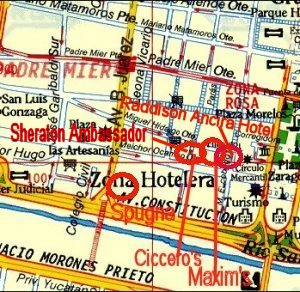 Downtown Hotel District Map