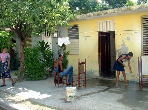 outside
