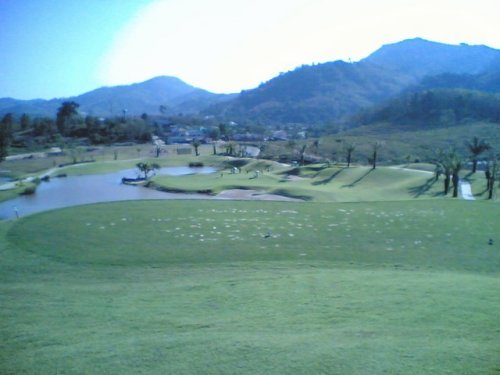 Surreal 14th hole, par 3 at Loch Palm, Phuket