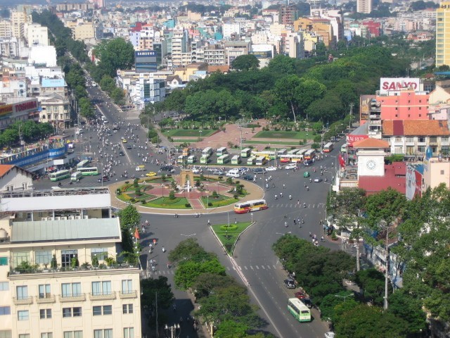 The Large Roundabout at the Binh Thanh Market