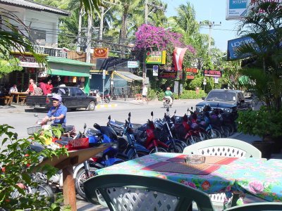 The Café just across the street from the hotel Neptuna in Phuket, Thailand