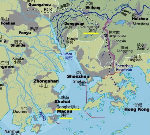 Pearl River Delta Map