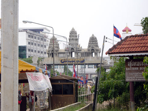 The border crossing at Poipet