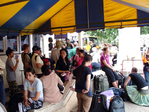 Line to get stamped