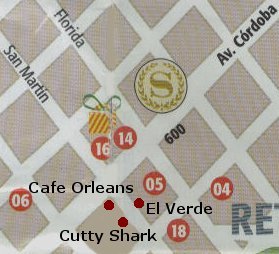 Cafe Orleans Area Map