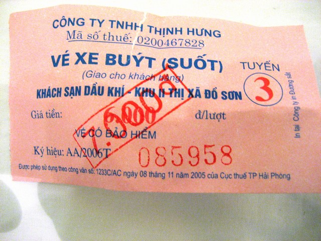 Mini Bus Ticket  Do Son to Haiphong