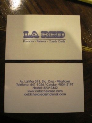 LA RED BUSINESS CARD