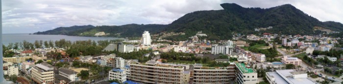 View from Patong hotel room on 19th floor