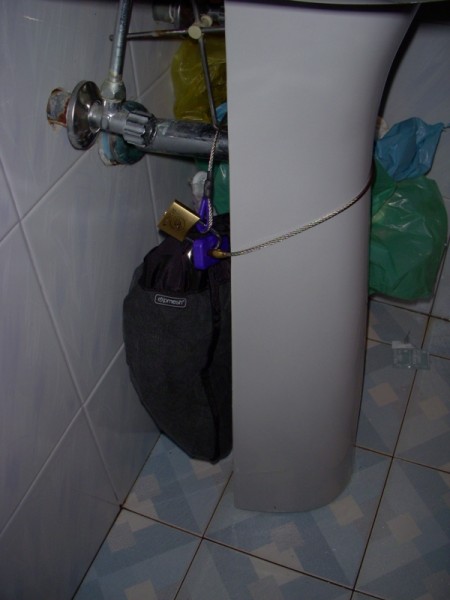 Safe attached to Sink