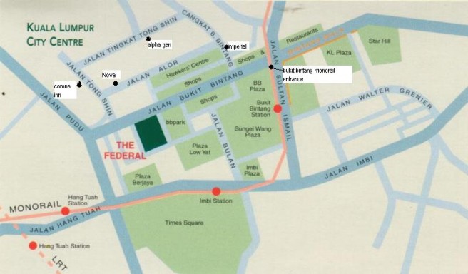 Map of HCs and hotels