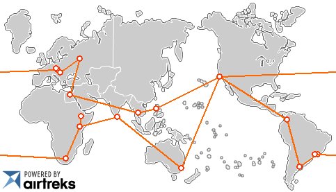 around the world