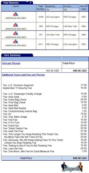 Airline fee