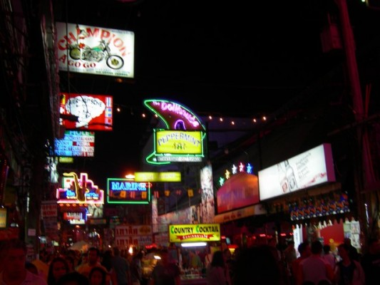 walking street lights